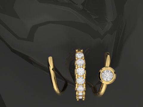 Jewelry earring pirsing spiral - Printable STL 3D Print Model