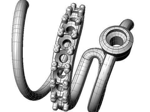 Jewelry earring pirsing spiral - Printable STL 3D Print Model