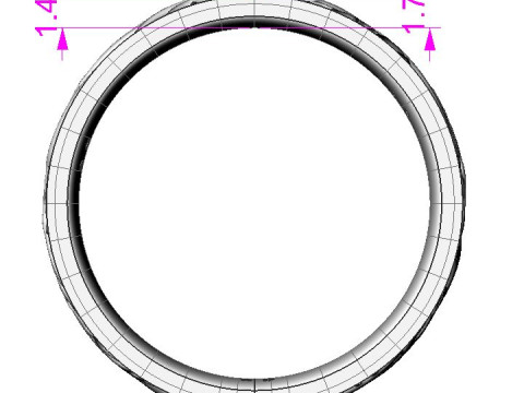 珠宝结婚戒指树枝 8 毫米美国 5-12 尺寸可打印 STL 3D 打印模型