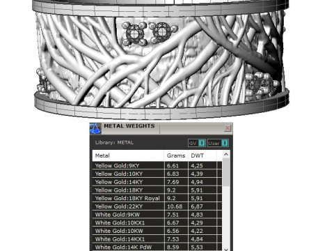 珠宝结婚戒指树枝 8 毫米美国 5-12 尺寸可打印 STL 3D 打印模型