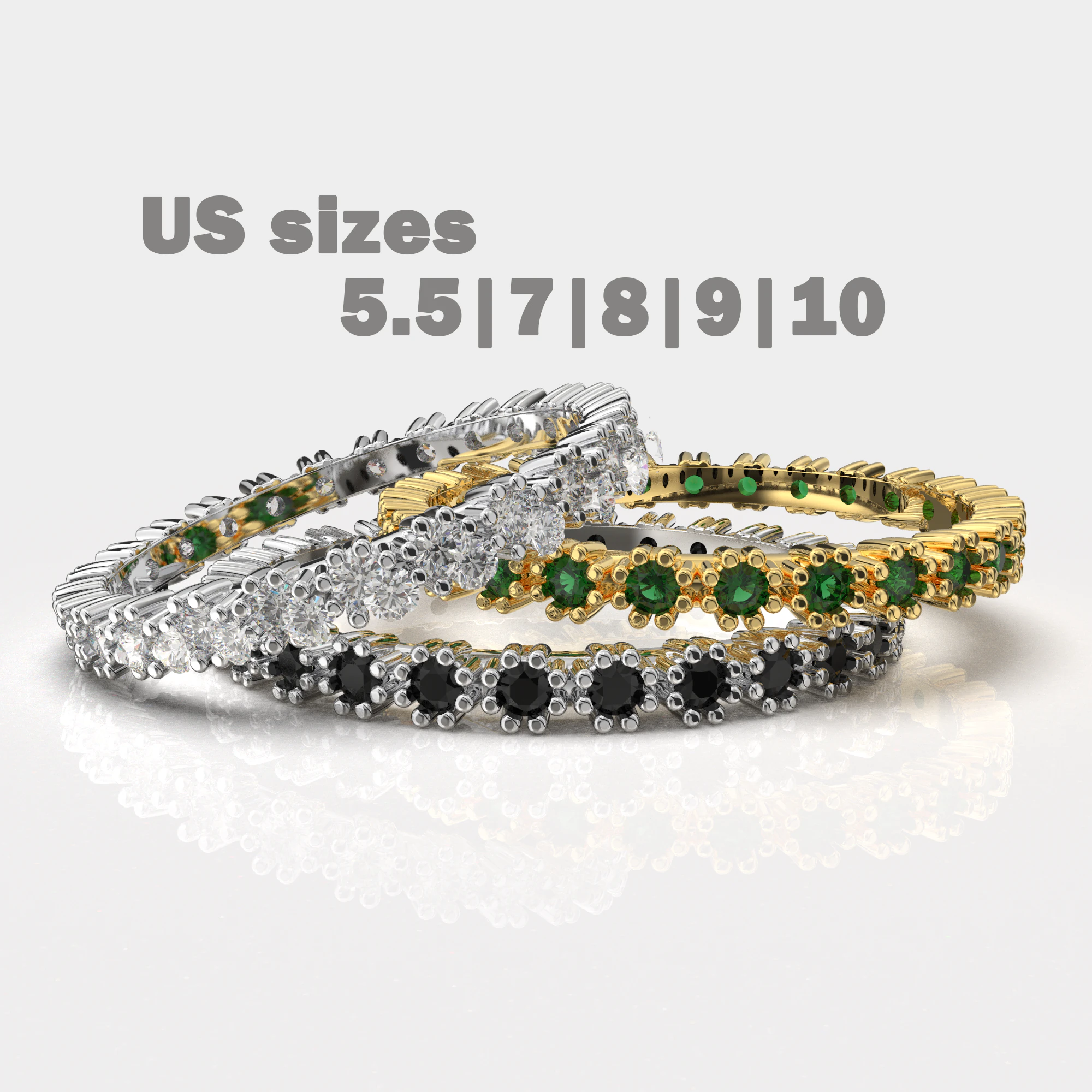 Printable wedding ring 55-10 US sizes 3D Print Model .c4d .max .obj .3ds .fbx .stl .blend