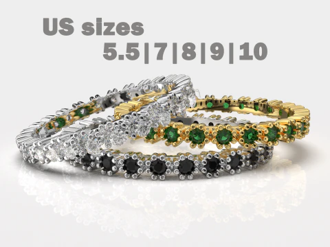 Обручка для друку 55-10 розмірів США 3D Принт Модель