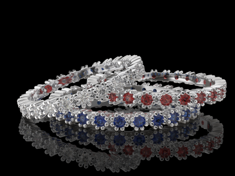 Printable wedding ring 55-10 US sizes Model Cetak 3D