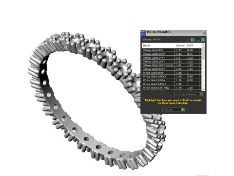 Printable wedding ring 55-10 US sizes Model Cetak 3D