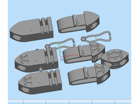Коробочка для ювелирных изделий и звено 7 мм, цепочка или браслет STL для печати 3D Принт Модель