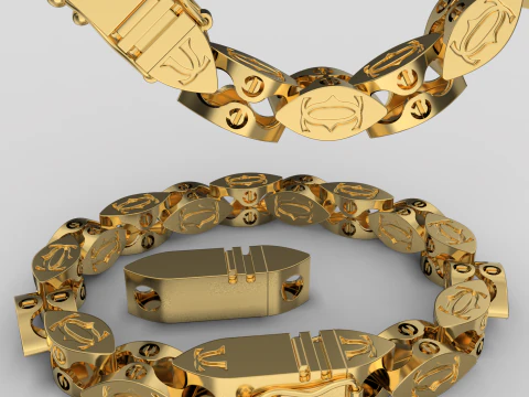 Коробочка для ювелирных изделий и звено 7 мм, цепочка или браслет STL для печати 3D Принт Модель