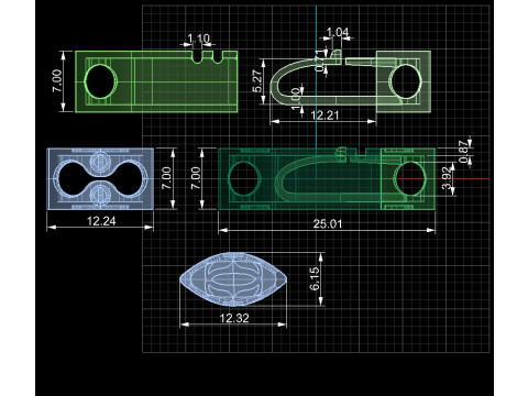 Jewelry Lock box and link 7mm chain or bracelet printable STL Modello di stampa 3D