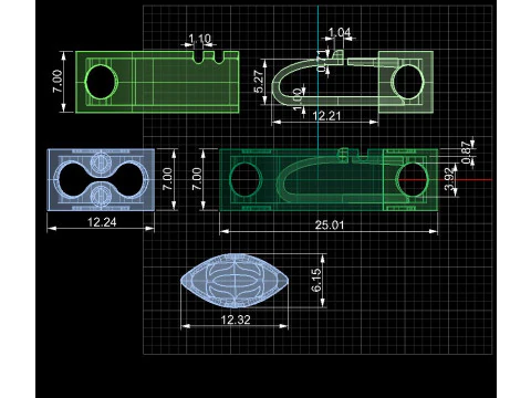 Коробочка для ювелирных изделий и звено 7 мм, цепочка или браслет STL для печати 3D Принт Модель