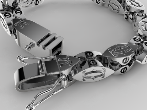 Jewelry Lock box and link 6mm printable STL 3D प्रिंट मॉडल
