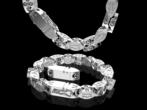 Jewelry Lock box and link 6mm printable STL 3D प्रिंट मॉडल