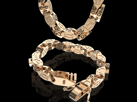 Jewelry Lock box and link 6mm printable STL 3D प्रिंट मॉडल