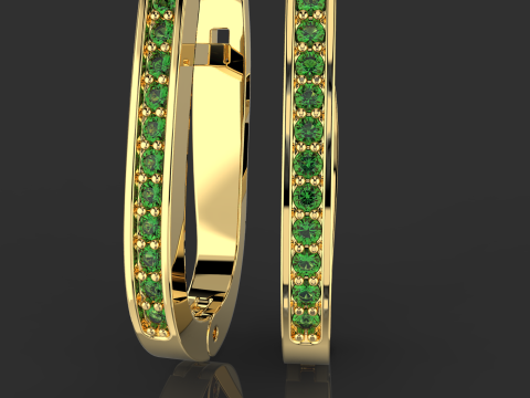Jewelry earrings with stones 015ct Printable STL 3D प्रिंट मॉडल