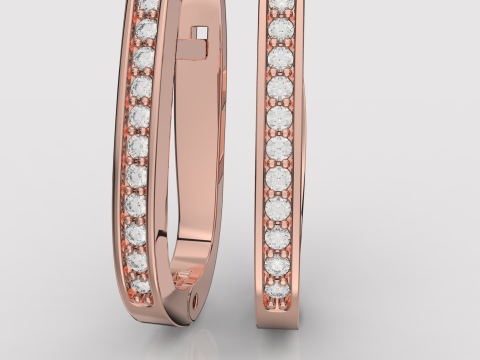 Jewelry earrings with stones 015ct Printable STL Modello di stampa 3D