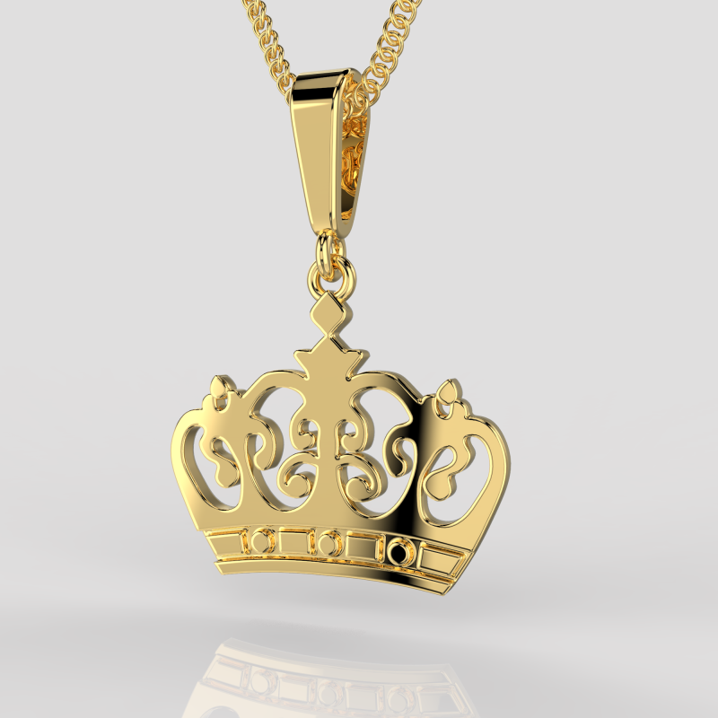 Jewelry pendant The Crown - Printable STL 3D Print Model .c4d .max .obj .3ds .fbx .stl .blend