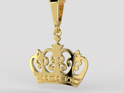 Jewelry pendant The Crown - Printable STL Modèles 3D en vedette
