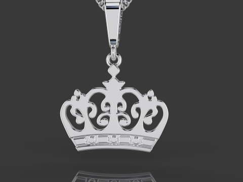 Jewelry pendant The Crown - Printable STL 3D Print Model