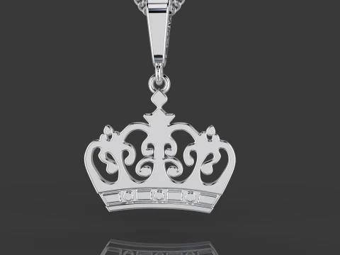 Jewelry pendant The Crown - Printable STL 3D Print Model