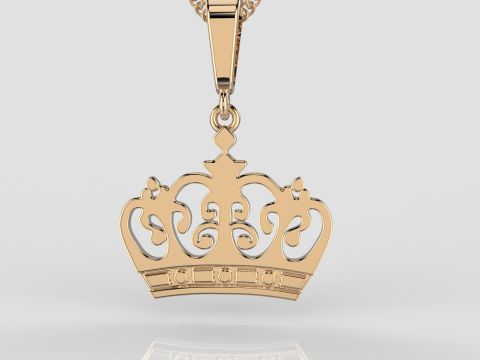 Jewelry pendant The Crown - Printable STL 3D Print Model