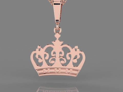 Jewelry pendant The Crown - Printable STL 3D Print Model