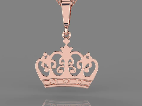 Jewelry pendant The Crown - Printable STL 3D Print Model