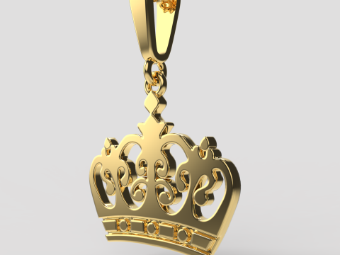 Jewelry pendant The Crown - Printable STL 3D Print Model