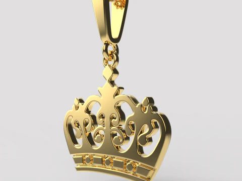 Jewelry pendant The Crown - Printable STL 3D Print Model