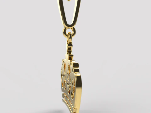 Jewelry pendant The Crown - Printable STL 3D Print Model