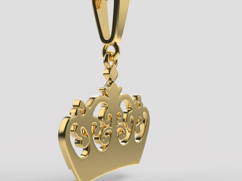 Jewelry pendant The Crown - Printable STL 3D Print Model
