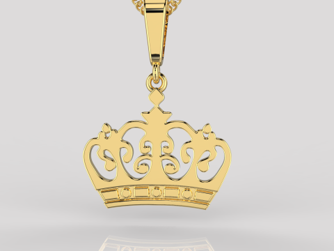 Jewelry pendant The Crown - Printable STL 3D Print Model