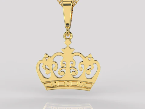 Jewelry pendant The Crown - Printable STL 3D Print Model