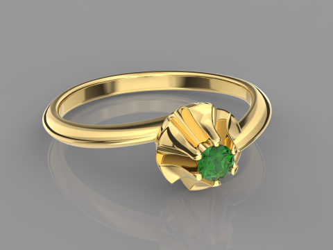 Engagement SOL ring -diamond - printable STL 3D Print Model