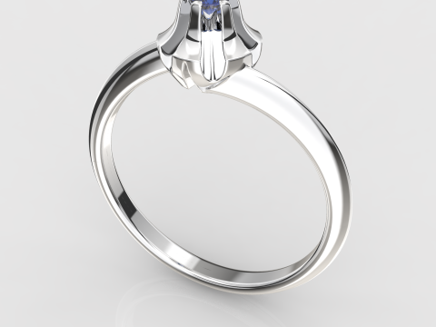 Engagement SOL ring -diamond - printable STL 3D Print Model