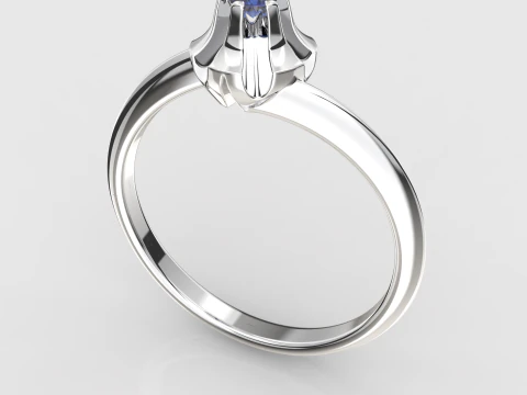 Engagement SOL ring -diamond - printable STL 3D Print Model