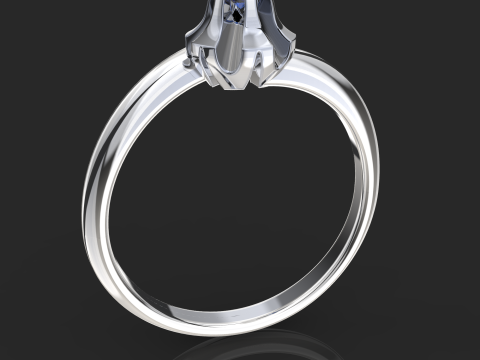 Engagement SOL ring -diamond - printable STL 3D Print Model