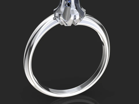 Engagement SOL ring -diamond - printable STL 3D Print Model