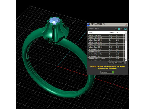 Engagement SOL ring -diamond - printable STL 3D Print Model