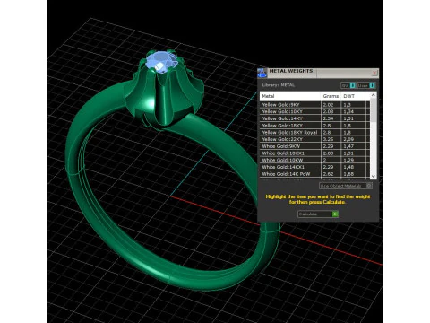 Engagement SOL ring -diamond - printable STL 3D Print Model