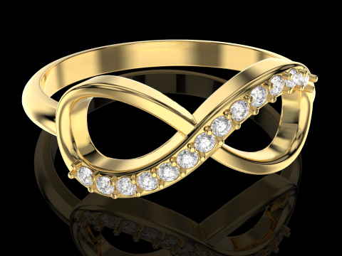 Engagement ring infinity love - printable STL 3D Print Model