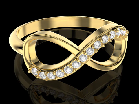 Обручка нескінченна любов - для друку STL 3D Принт Модель