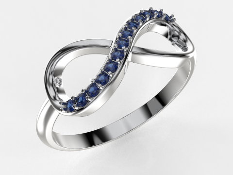 Engagement ring infinity love - printable STL Modelo de Impressão 3D