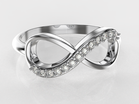 Engagement ring infinity love - printable STL Modelo de Impressão 3D