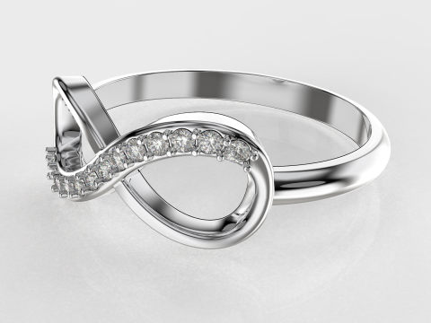 Engagement ring infinity love - printable STL Modelo de Impressão 3D