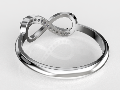 Engagement ring infinity love - printable STL Modelo de Impressão 3D