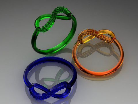 Engagement ring infinity love - printable STL Modelo de Impressão 3D
