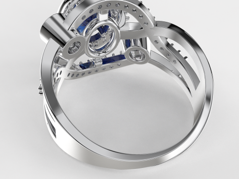 Jewelry vintage ring - oval 1ct - printable STL 3D Print Model