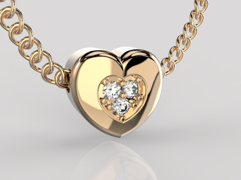 MÜCEVHER Kolye Kolye - 5 çeşit kalp Yazdırılabilir STL 3D Baskı Modeli