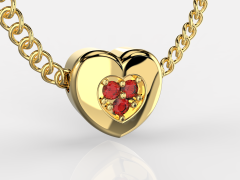 MÜCEVHER Kolye Kolye - 5 çeşit kalp Yazdırılabilir STL 3D Baskı Modeli