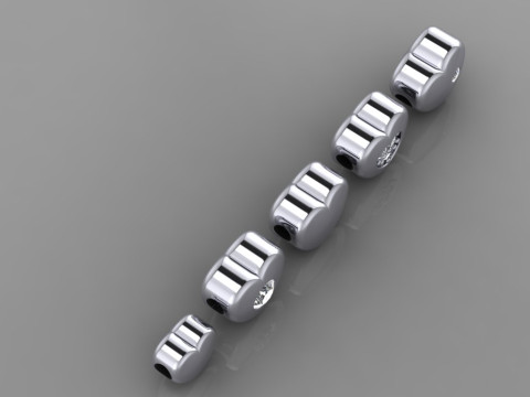 MÜCEVHER Kolye Kolye - 5 çeşit kalp Yazdırılabilir STL 3D Baskı Modeli