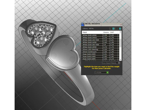 Jewelry engagement ring two hearts Printable STL 3D Print Model