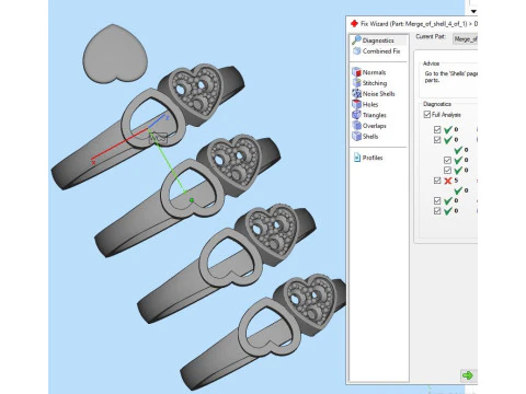 Jewelry engagement ring two hearts Printable STL 3D Print Model
